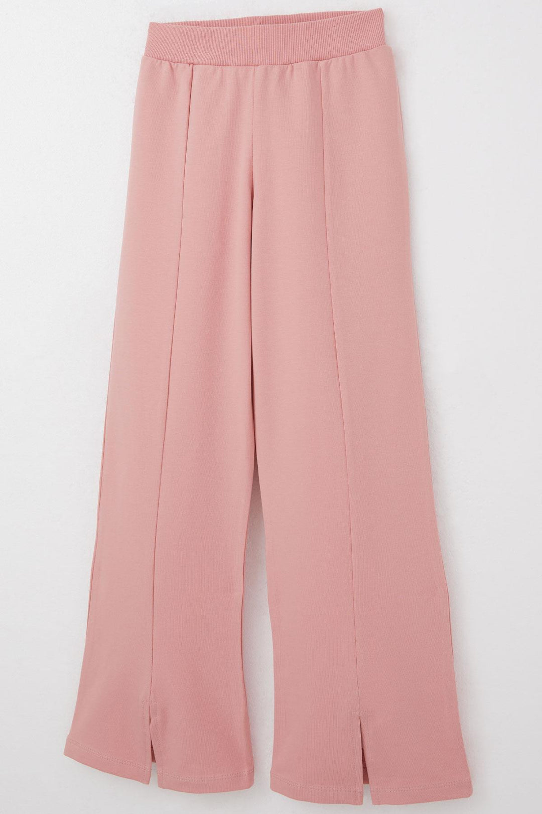 BRE Breeze Girl Child Tracksuit Flower Printed Wide Leg Slit 50 Years, Rose Pink - Utrera
