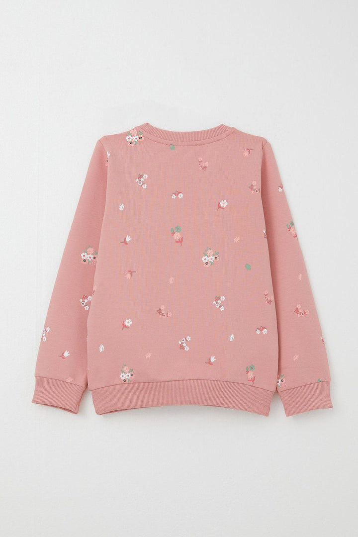 BRE Breeze Girl Child Tracksuit Set with Flower Pattern Print 1-4 Years, Rose Pink - Hicksville