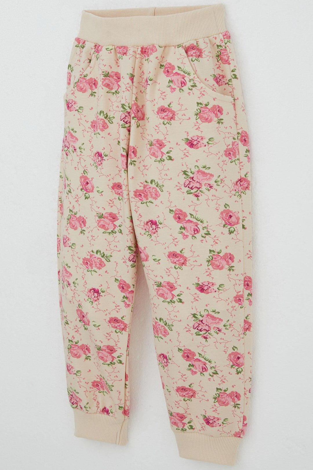 BRE Breeze Girl Child Tracksuit Flower Patterned 1.5-5 Years, Beige - Charlotte