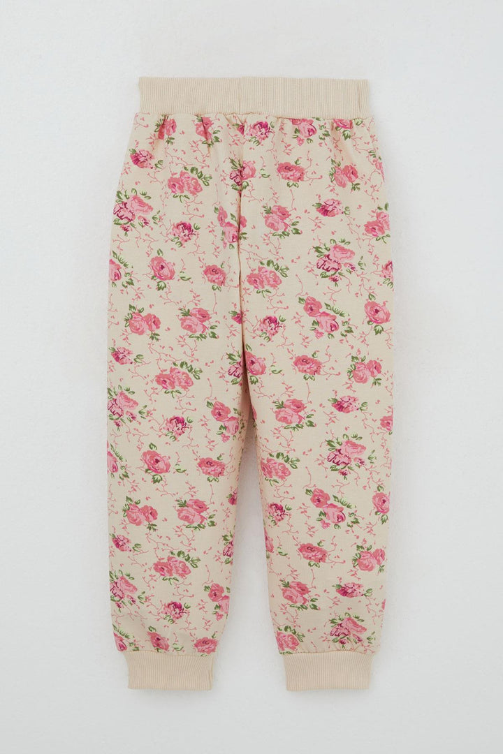 BRE Breeze Girl Child Tracksuit Flower Patterned 1.5-5 Years, Beige - Charlotte