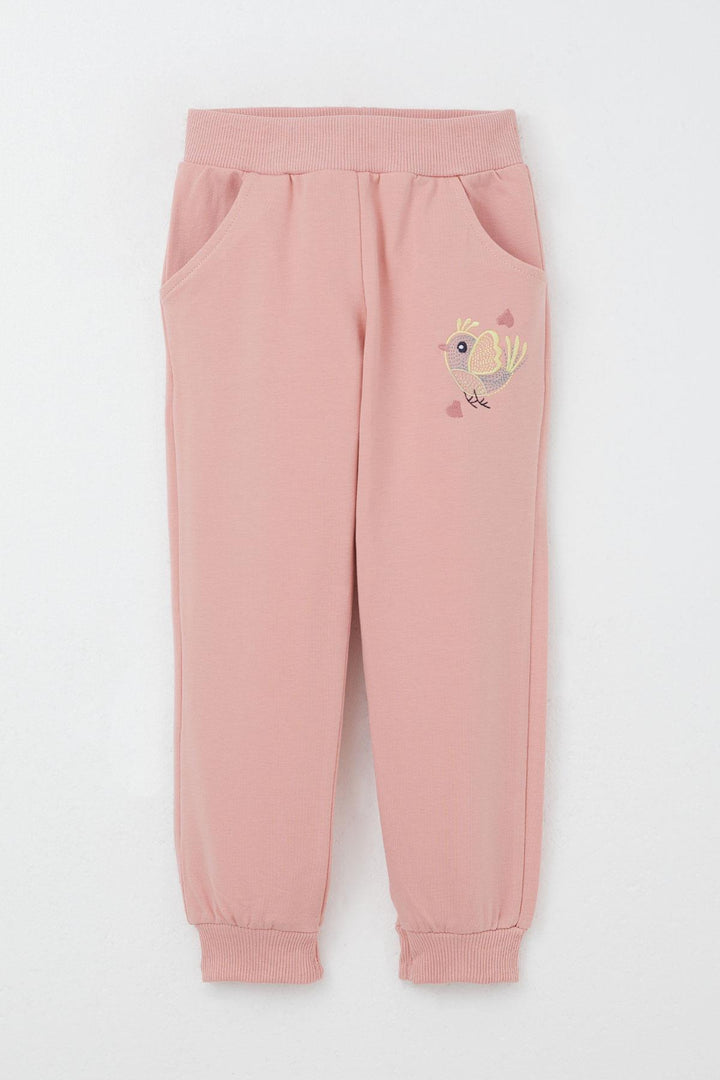 BRE Breeze Girl Child Tracksuit Set Flower & Bird Embroidered 1.5-5 Years, Rose Pink - Backnang