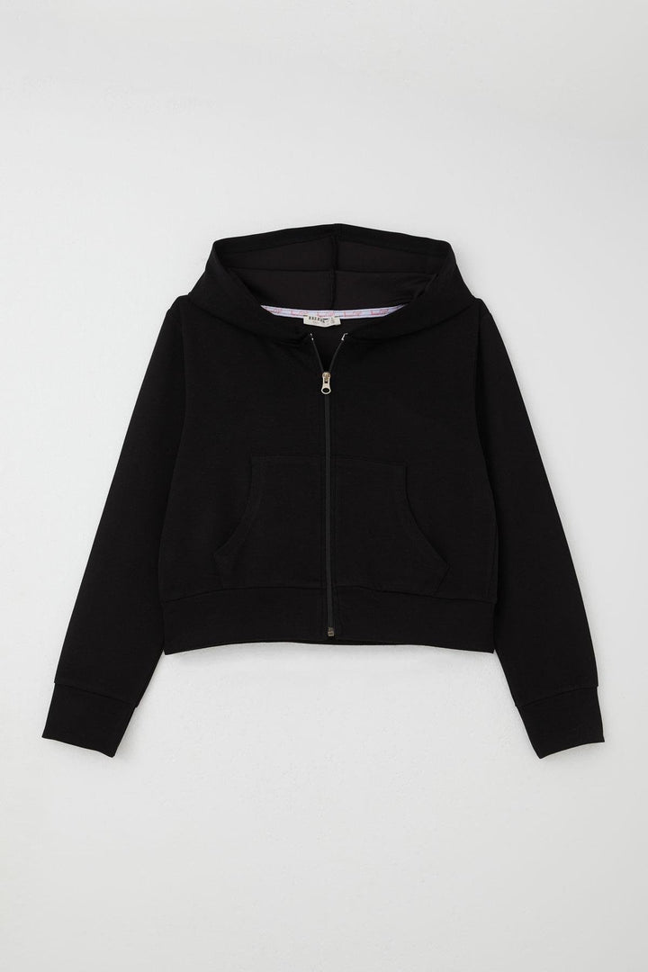 BRE Breeze Girl's Tracksuit Set with Raglan Sleeve Hoodie, 84 Years, Black - Carlsbad