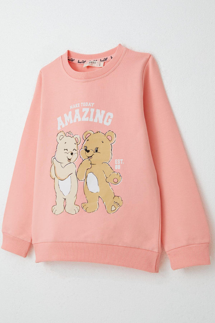 BRE Breeze Girl Child Tracksuit Fun Bear Printed 1.5-5 Years, Salmon - Valley Stream