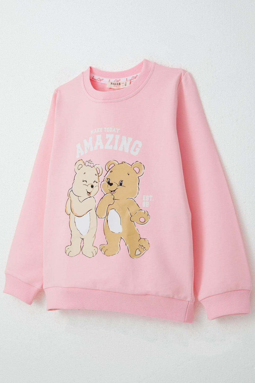 BRE Breeze Girl Child Tracksuit Fun Bear Printed 1.5-5 Years, Pink - Havant