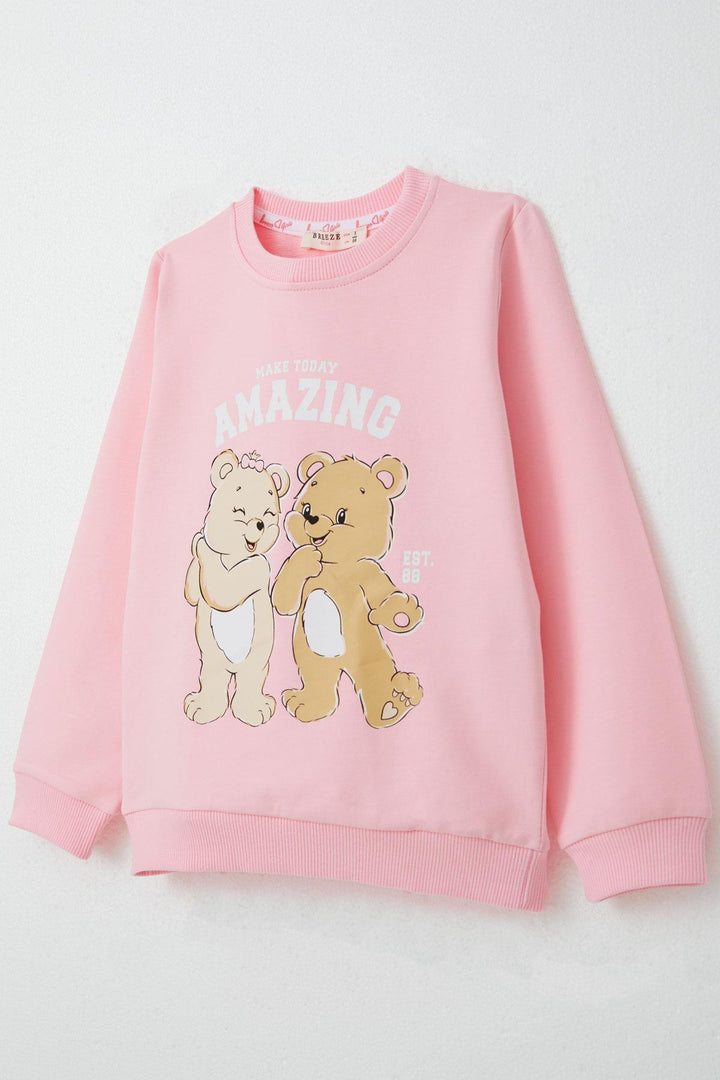 BRE Breeze Girl Child Tracksuit Fun Bear Printed 1.5-5 Years, Pink - Havant