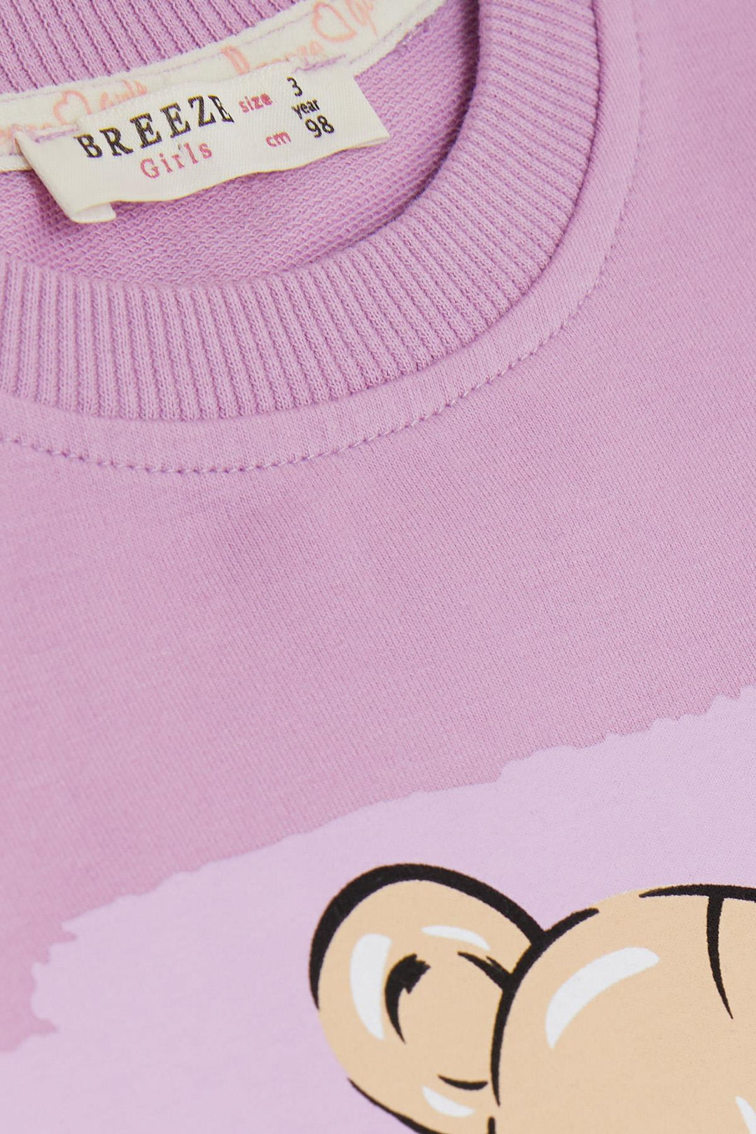 BRE Breeze Girl Child Tracksuit Fun Bear Printed 1.5-5 Years, Lilac - Barrow in Furness