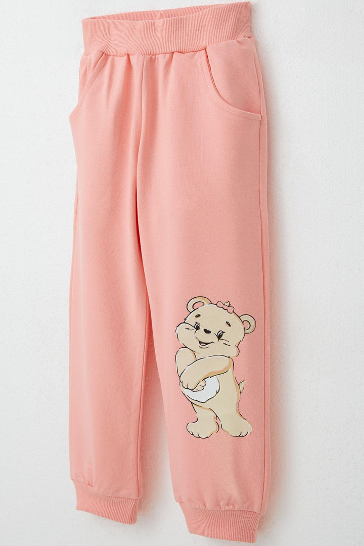 BRE Breeze Girl Child Tracksuit Fun Bear Printed 1.5-5 Years, Salmon - Valley Stream