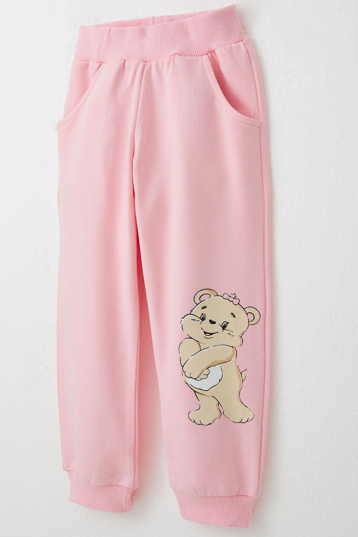 BRE Breeze Girl Child Tracksuit Fun Bear Printed 1.5-5 Years, Pink - Havant