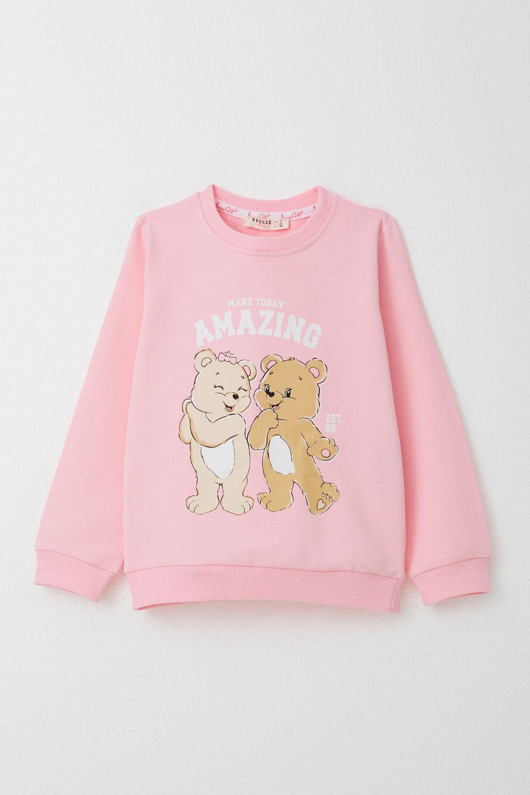 BRE Breeze Girl Child Tracksuit Fun Bear Printed 1.5-5 Years, Pink - Havant