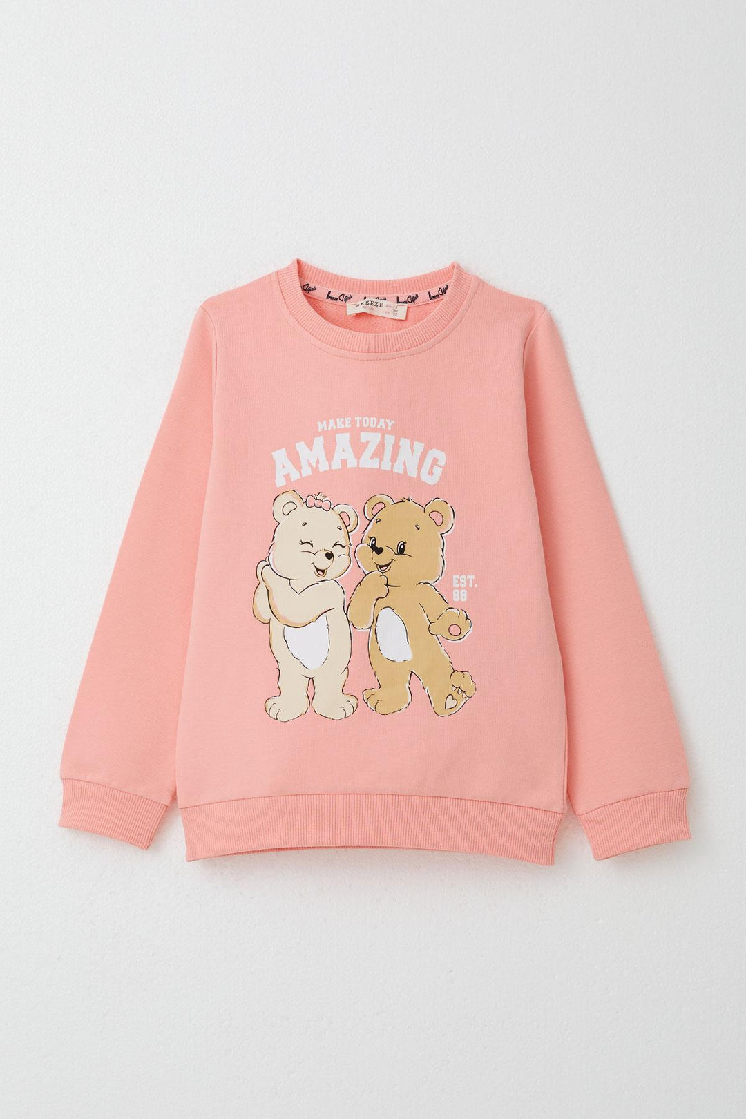 BRE Breeze Girl Child Tracksuit Fun Bear Printed 1.5-5 Years, Salmon - Valley Stream