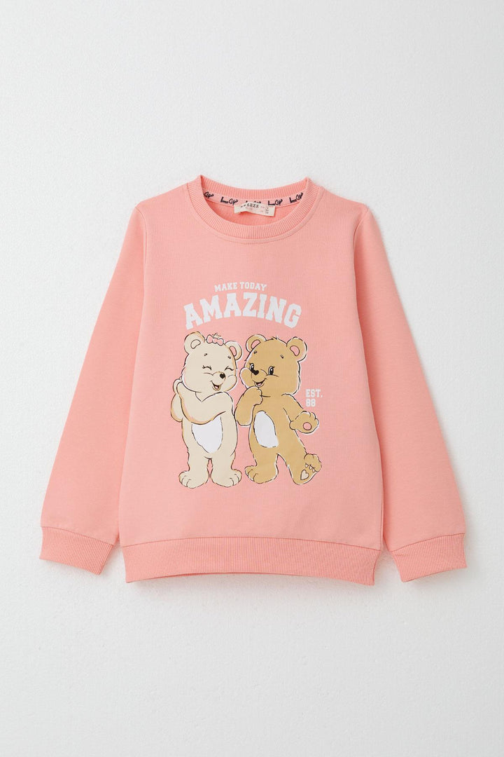 BRE Breeze Girl Child Tracksuit Fun Bear Printed 1.5-5 Years, Salmon - Valley Stream