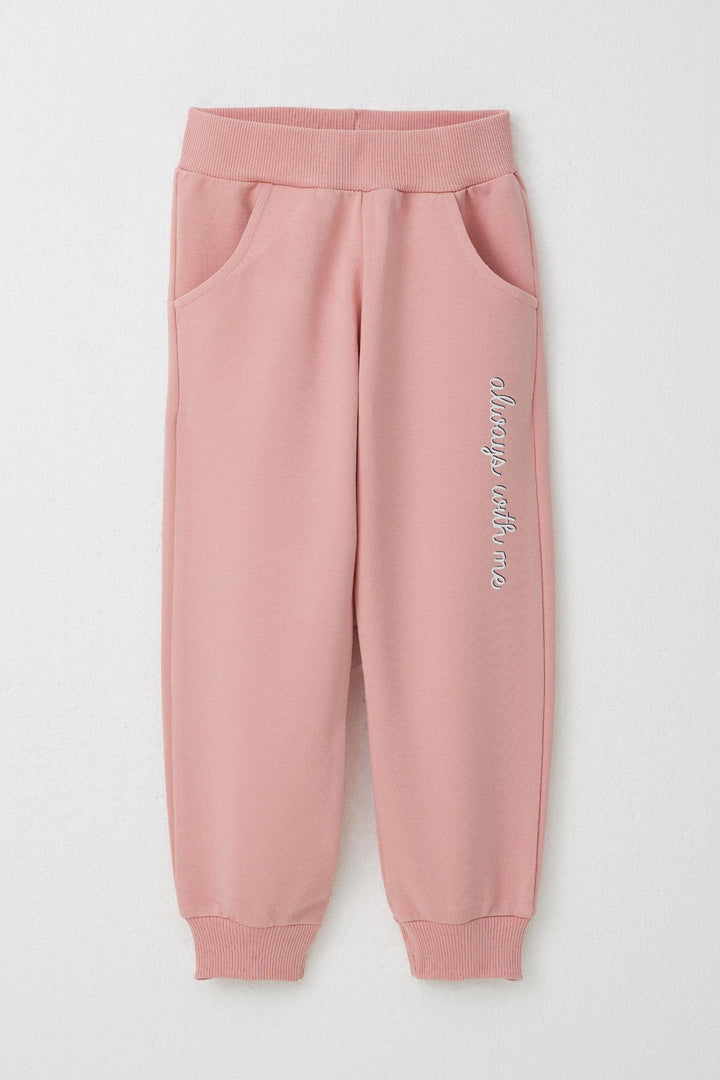 BRE Breeze Girl Child Tracksuit with Bow Cute Bunny Printed 1-4 Years, Beige - Marbella
