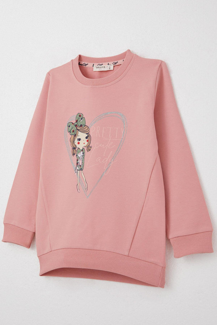 BRE Breeze Girl Child Tracksuit Cool Girl Printed 2-6 Years, Rose Pink - Roanne
