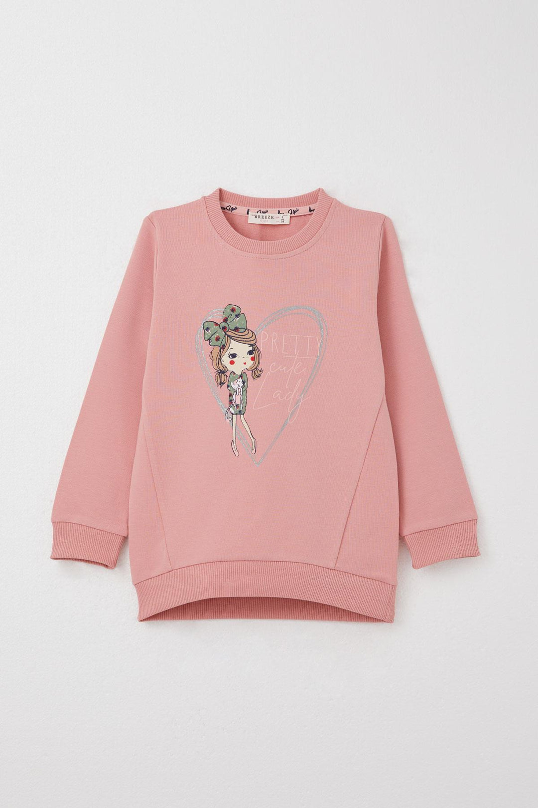 BRE Breeze Girl Child Tracksuit Cool Girl Printed 2-6 Years, Rose Pink - Roanne