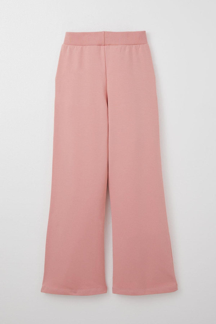 BRE Breeze Girl's Sweat Suit Set with Embossed Flower Embroidery Spanish Pants 50 Years, Rose Pink - Belfort
