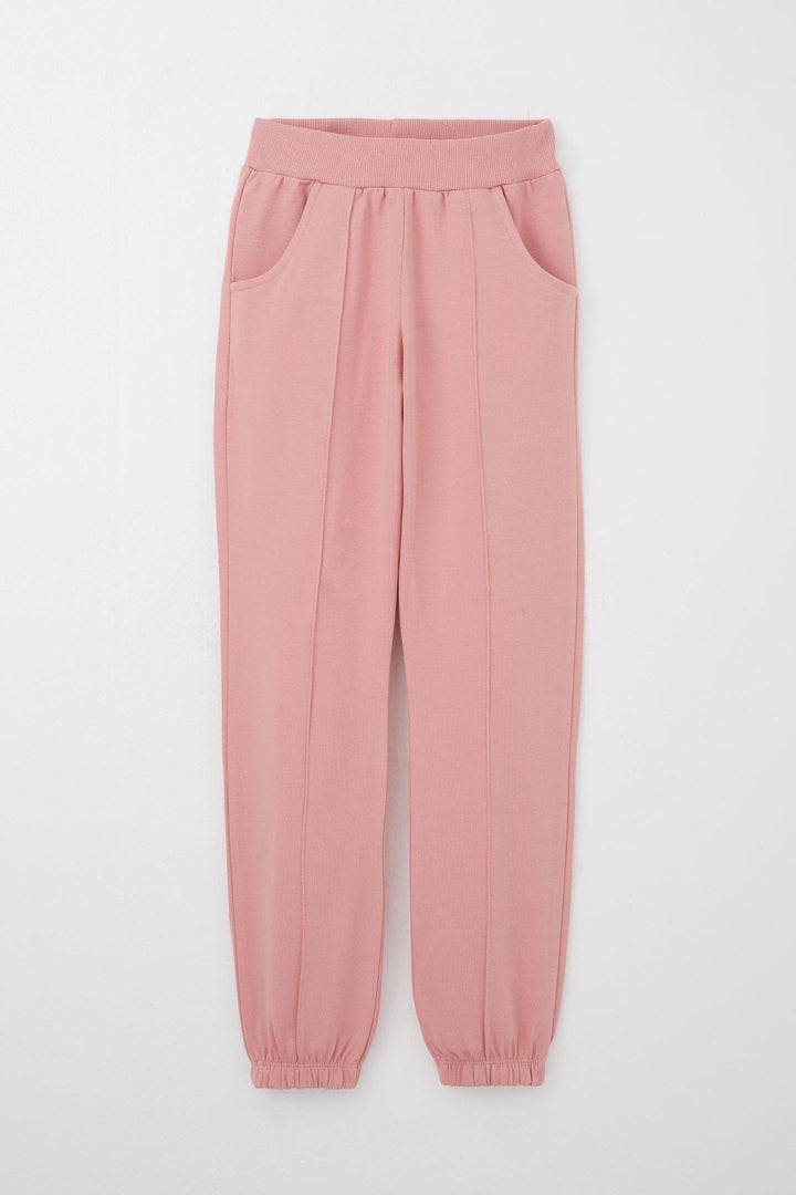 BRE Breeze Girl Child Tracksuit Set Embossed Text Printed Floral 4-8 Years, Rose Pink - Lamía