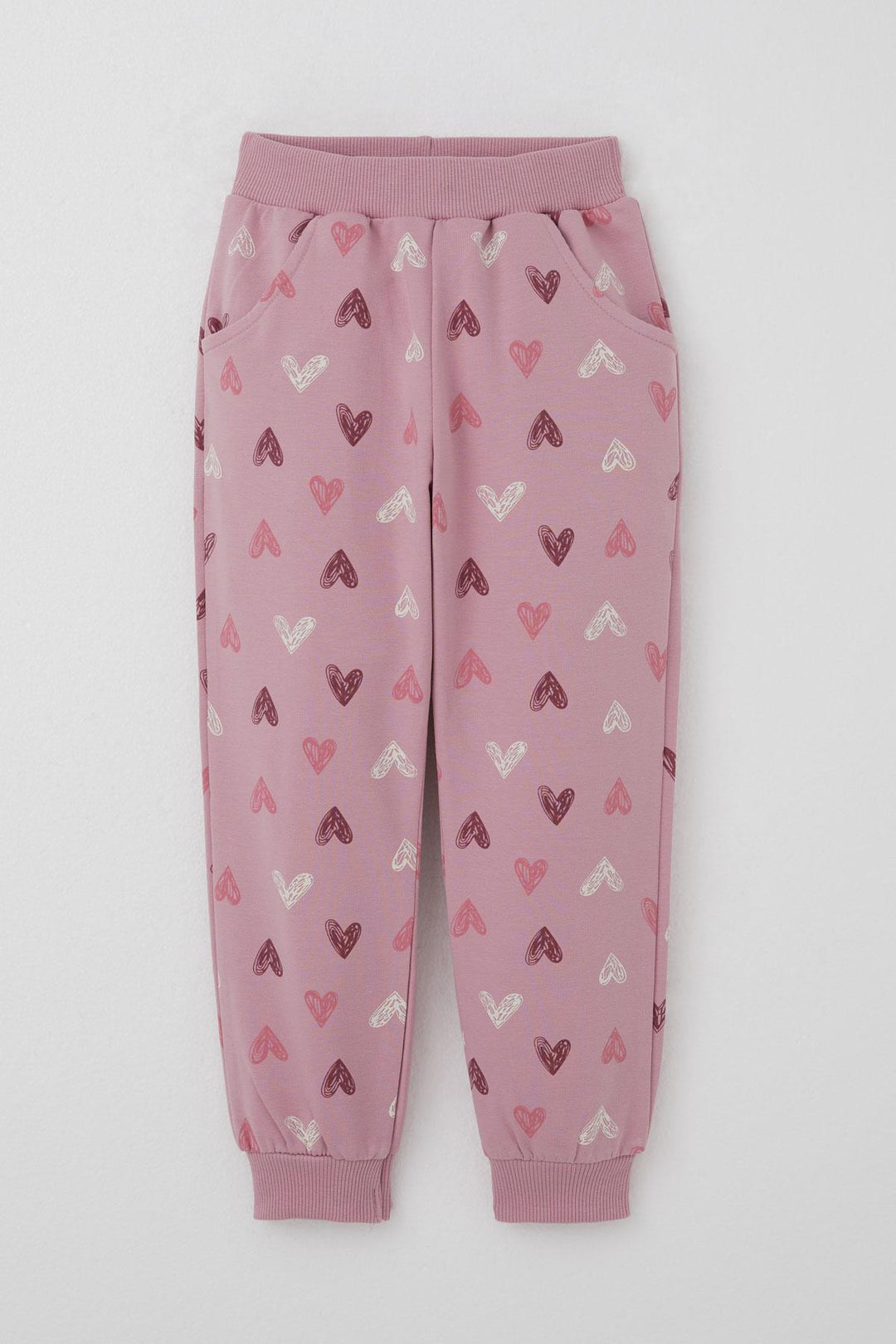 BRE Breeze Girl Child Tracksuit Heart Patterned Letter Printed 1.5-5 Years, Rose Pink - Greenville