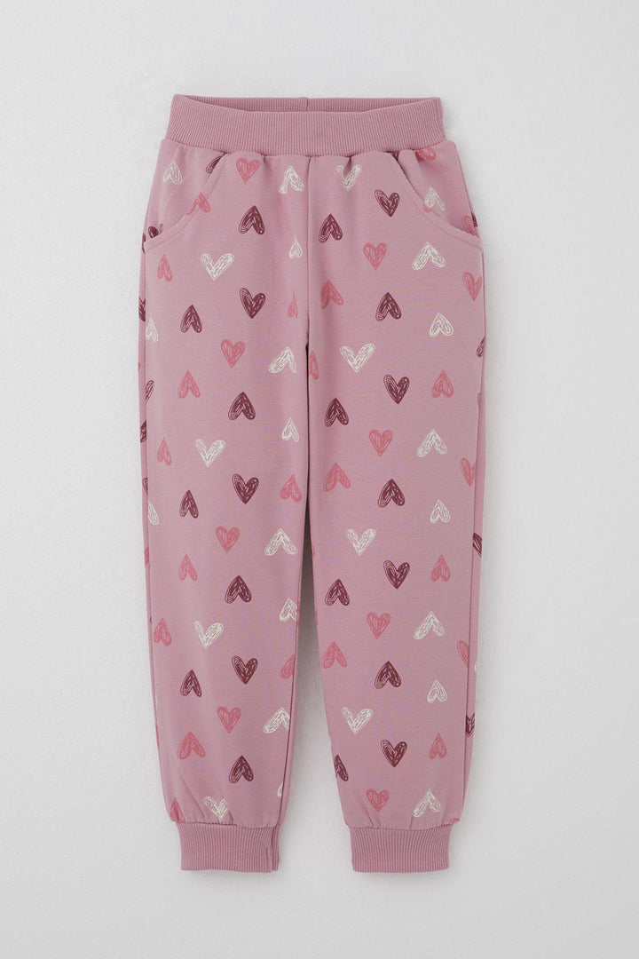 BRE Breeze Girl Child Tracksuit Heart Patterned Letter Printed 1.5-5 Years, Rose Pink - Greenville