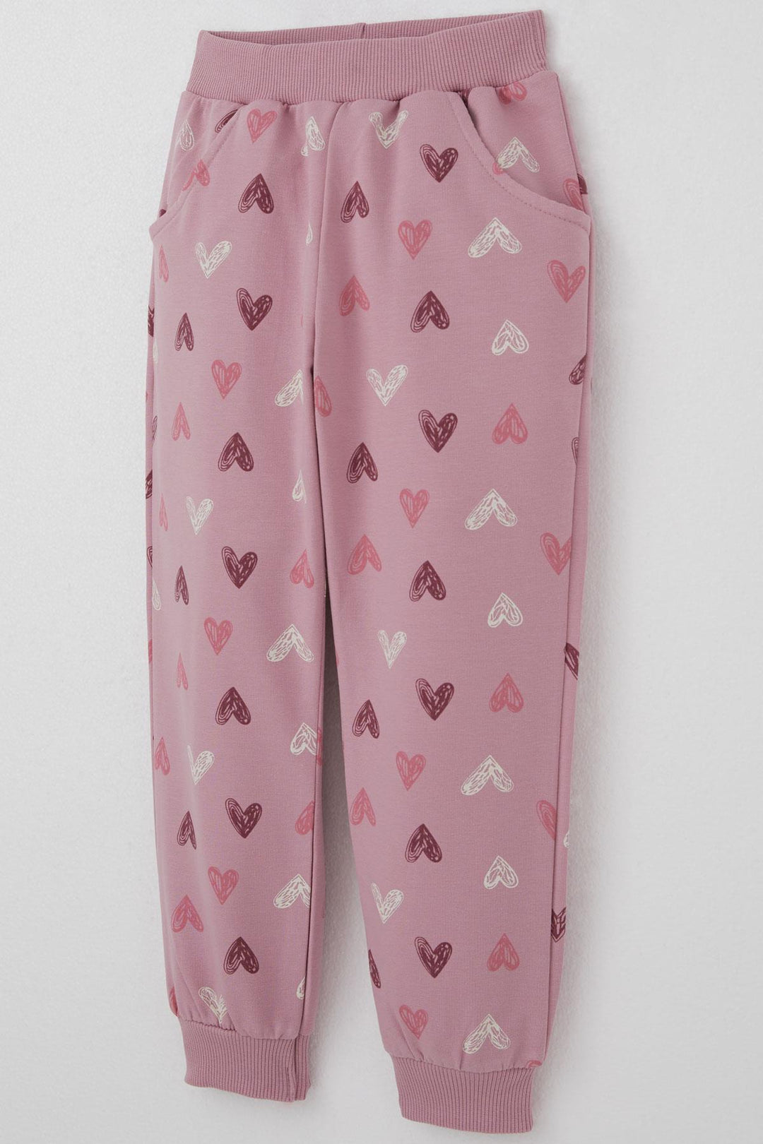 BRE Breeze Girl Child Tracksuit Heart Patterned Letter Printed 1.5-5 Years, Rose Pink - Greenville
