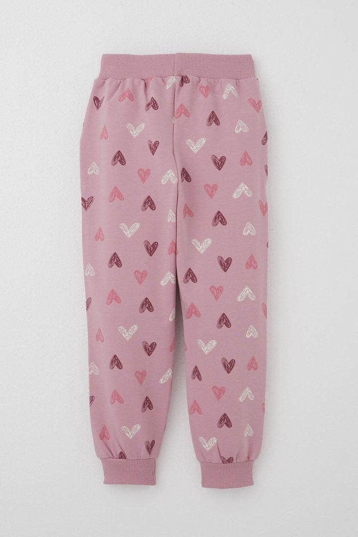 BRE Breeze Girl Child Tracksuit Heart Patterned Letter Printed 1.5-5 Years, Rose Pink - Greenville