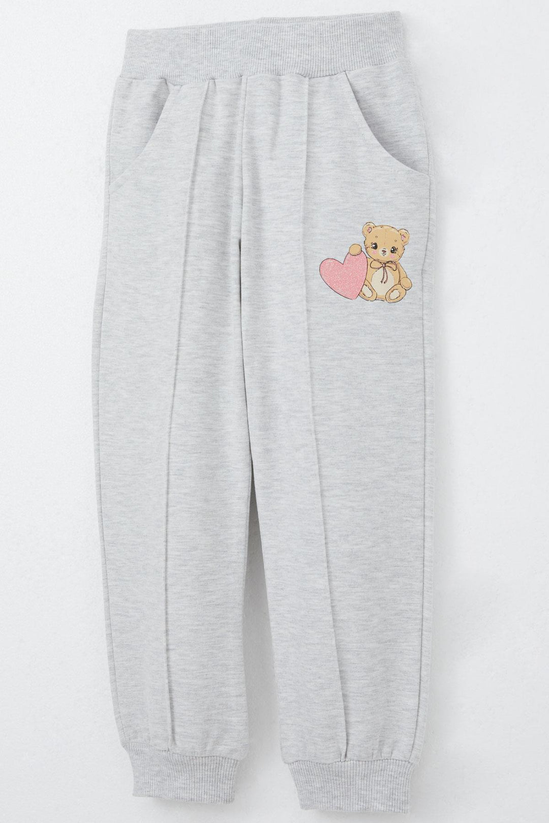 BRE Breeze Girl Child Tracksuit Set Heart Printed Baby Bear 1.5-5 Years, Rose Pink - Medicine Hat
