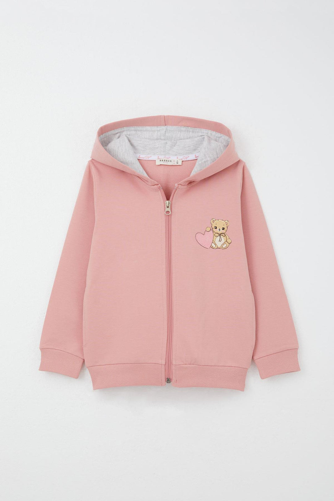 BRE Breeze Girl Child Tracksuit Set Heart Printed Baby Bear 1.5-5 Years, Rose Pink - Medicine Hat