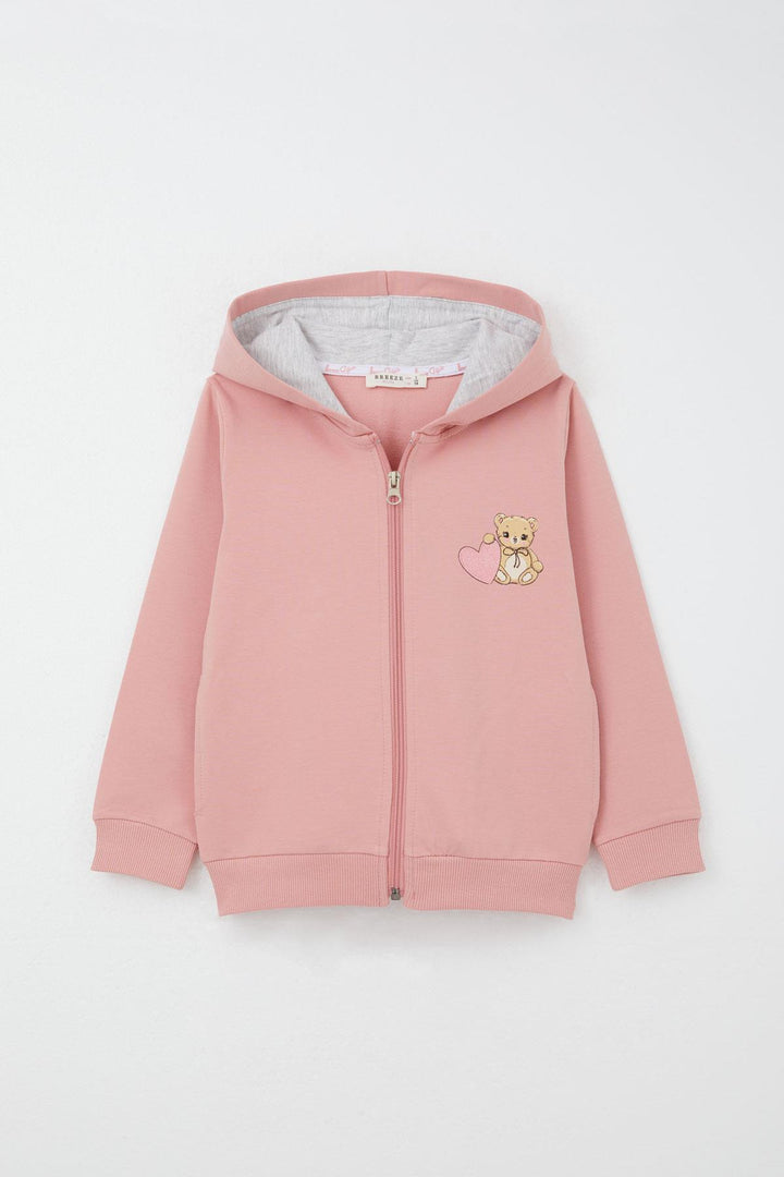 BRE Breeze Girl Child Tracksuit Set Heart Printed Baby Bear 1.5-5 Years, Rose Pink - Medicine Hat