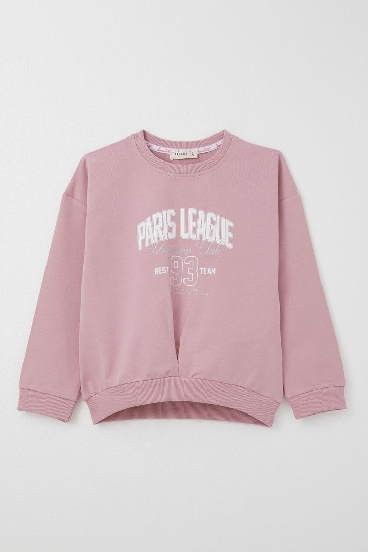 BRE Breeze Girl Child Tracksuit League Themed Front V Stitched 50 Years, Pink - Enid