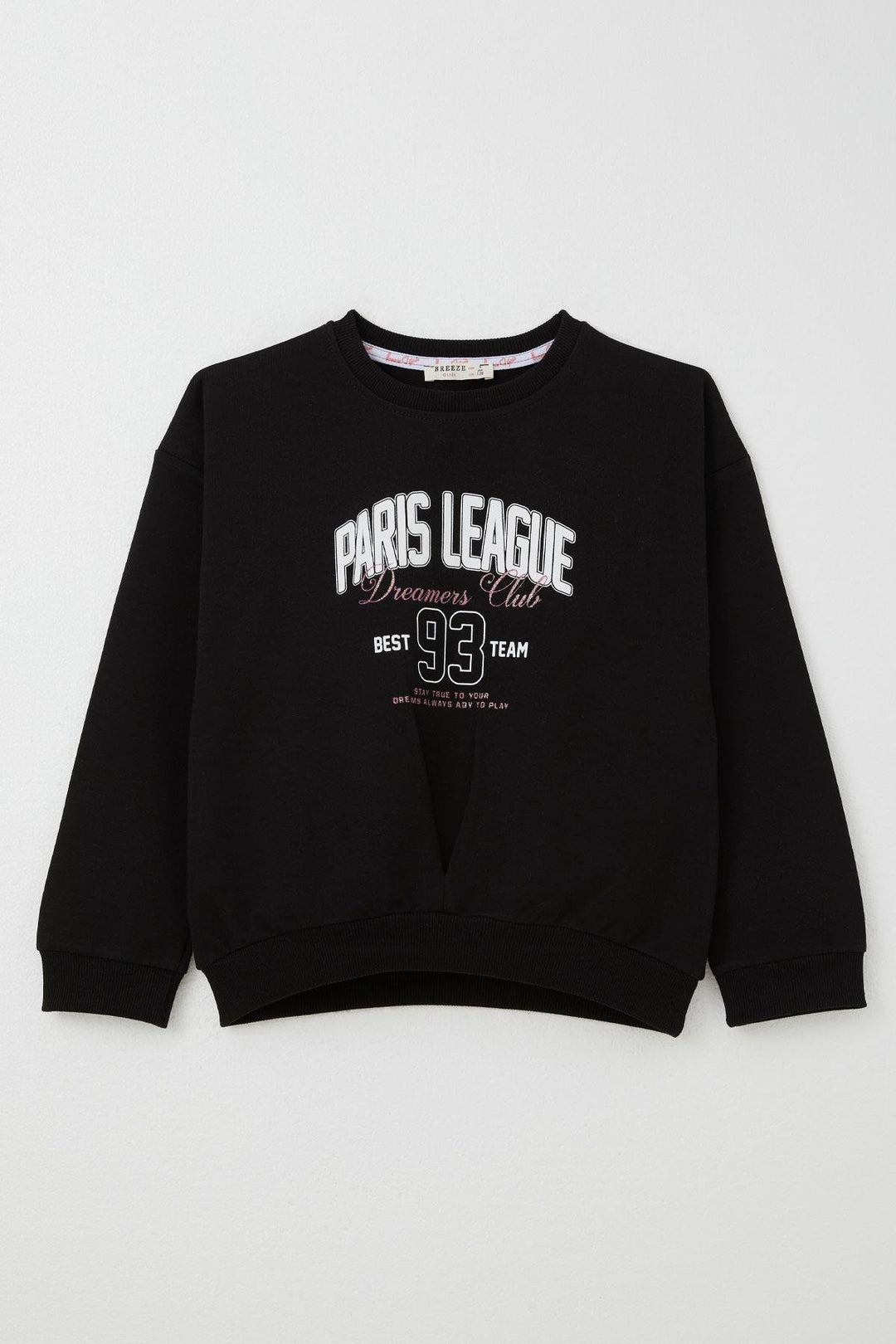 BRE Breeze Girl Child Tracksuit League Themed Front V Stitched 50 Years, Black - Teziutlan