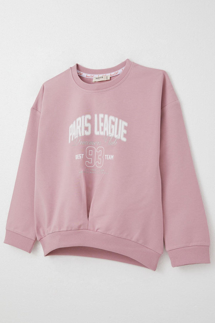 BRE Breeze Girl Child Tracksuit League Themed Front V Stitched 50 Years, Pink - Enid