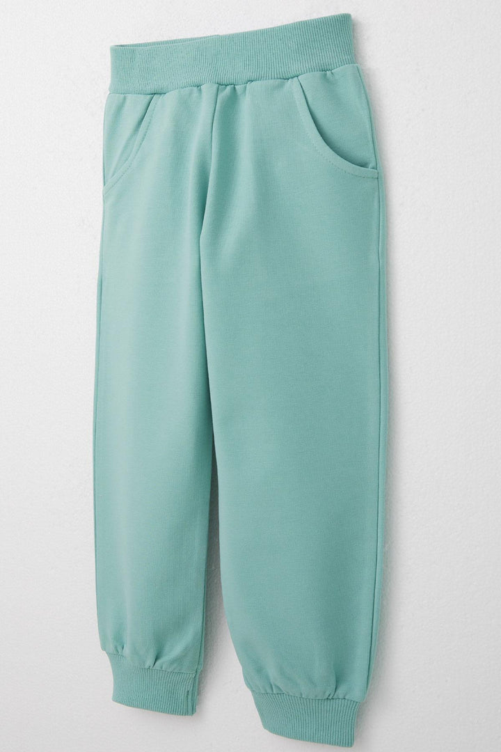 BRE Breeze Girl Child Tracksuit with Cute Heart Pocket Detail and Lovely Bear Embroidery, 2-6 Years, Water Green - Barnsley