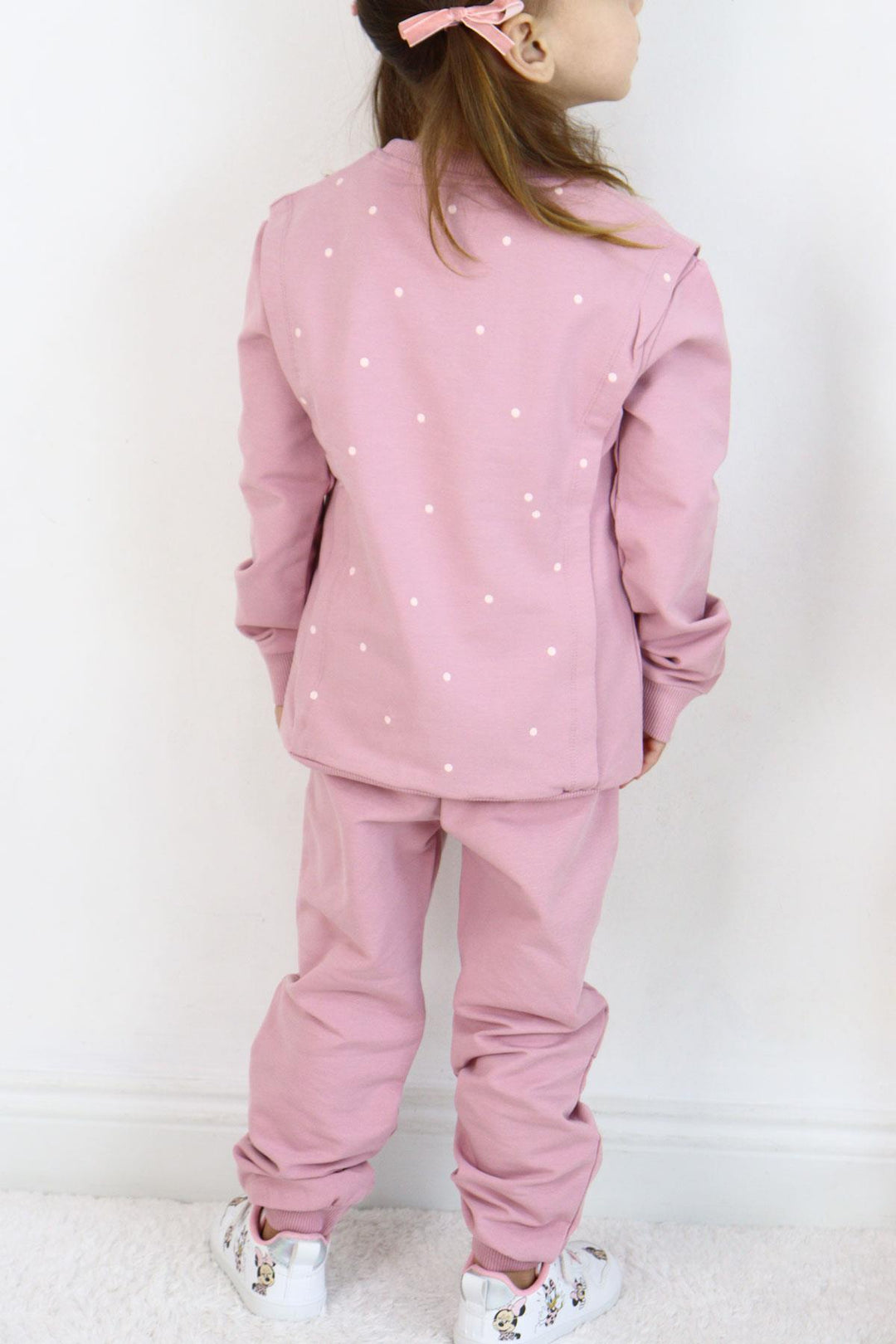 BRE Breeze Girl Child Tracksuit Happiness Themed Polka Dot Patterned 4-8 Years, Rose Pink - Colmenar Viejo