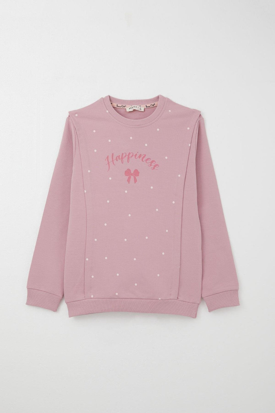 BRE Breeze Girl Child Tracksuit Happiness Themed Polka Dot Patterned 4-8 Years, Rose Pink - Colmenar Viejo