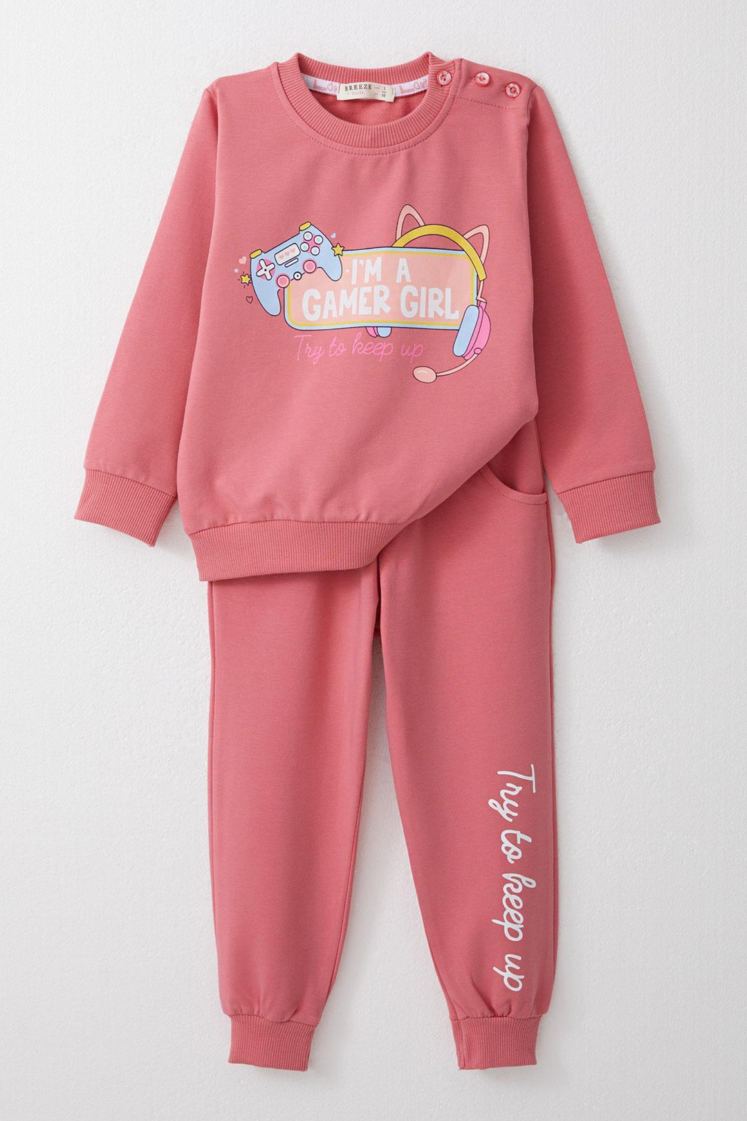 BRE Breeze Girl Child Tracksuit Player Girl Printed 1.5-5 Years, Pink - Battipaglia