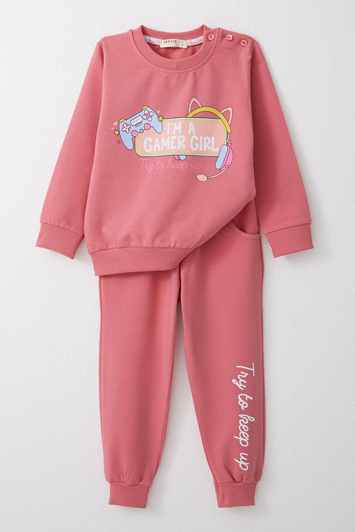 BRE Breeze Girl Child Tracksuit Player Girl Printed 1.5-5 Years, Pink - Battipaglia