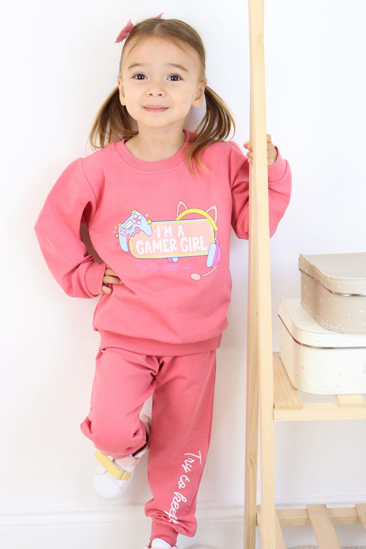 BRE Breeze Girl Child Tracksuit Player Girl Printed 1.5-5 Years, Pink - Battipaglia