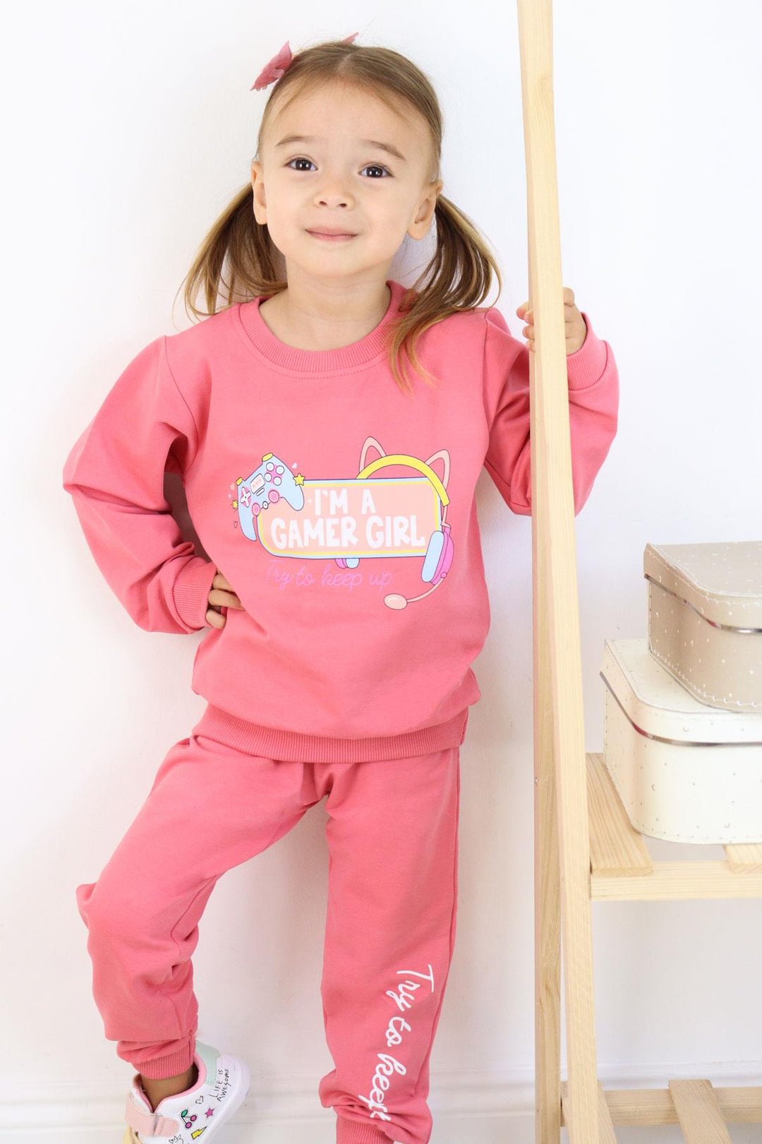 BRE Breeze Girl Child Tracksuit Player Girl Printed 1.5-5 Years, Pink - Battipaglia