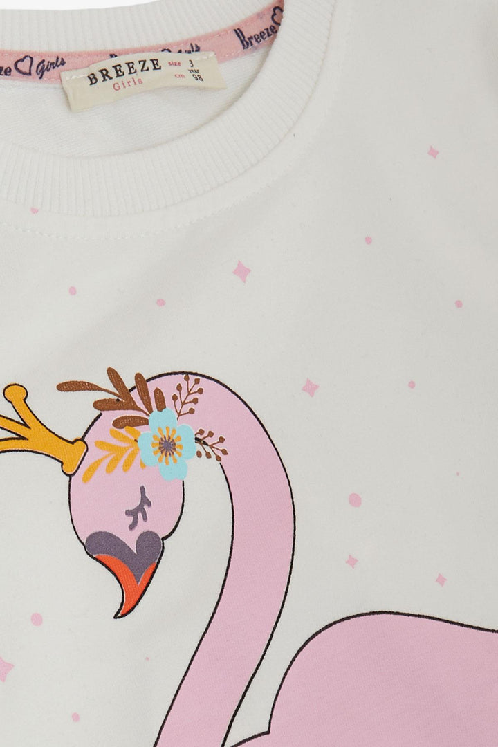 بدلة رياضية BRE Breeze للفتيات الصغيرات مطبوع عليها صورة Princess Swan من 3 إلى 8 سنوات، إكرو - موراي