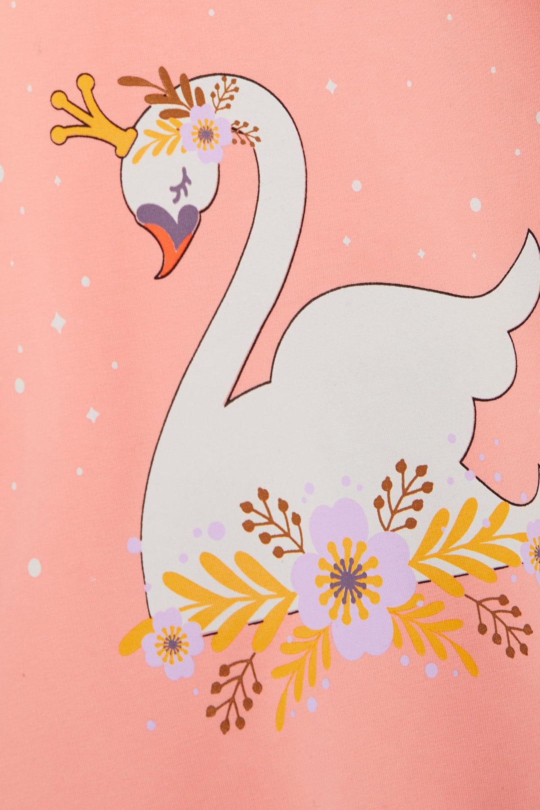 بدلة رياضية للفتيات من BRE Breeze مطبوع عليها صورة Princess Swan لعمر 3-8 سنوات، سلمون - إيفريت
