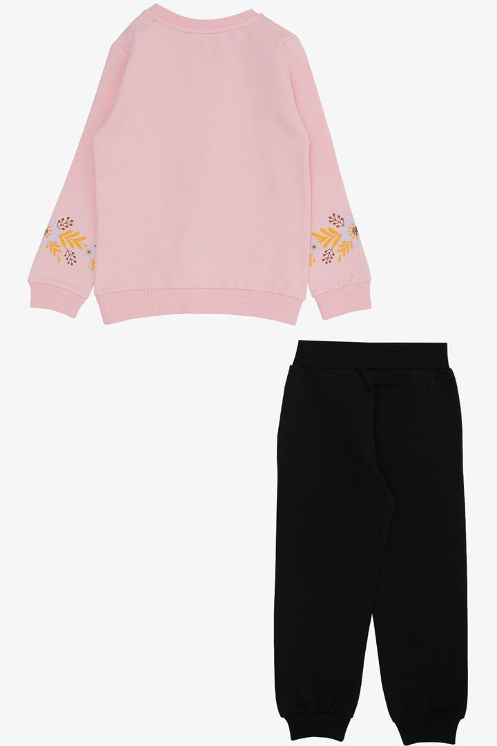 BRE Breeze Girl's Sweat Suit Princess Swan Printed Floral 3-8 Years, Pink - Villa Victoria
