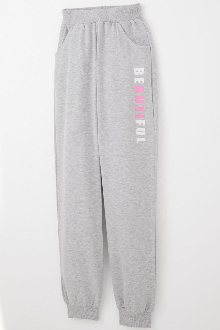 BRE Breeze Girl's Tracksuit Colorful Printed with Writing 82 Years, Mint Green - Springfield