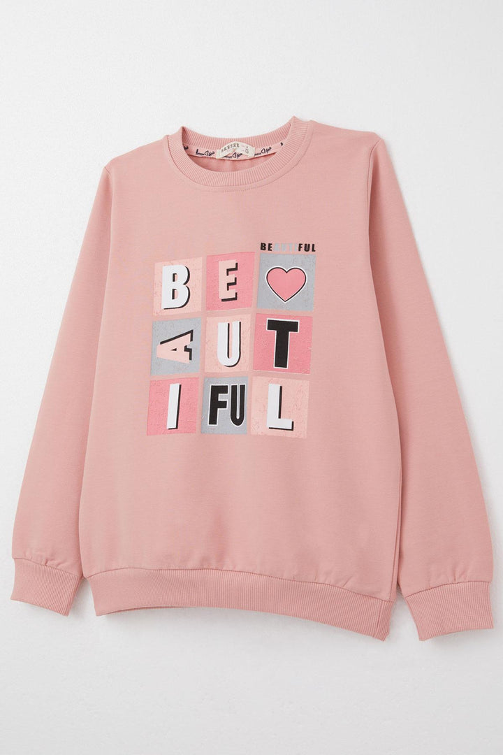 BRE Breeze Girl's Tracksuit Colorful Printed with Text 82 Years, Rose Pink - Palm Harbor