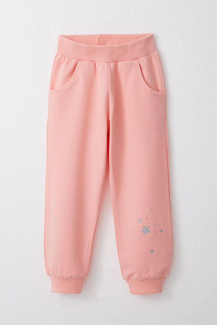 BRE Breeze Girl Child Tracksuit Cute Magician Bunny Printed 1-4 Years, Beige Melange - Newton