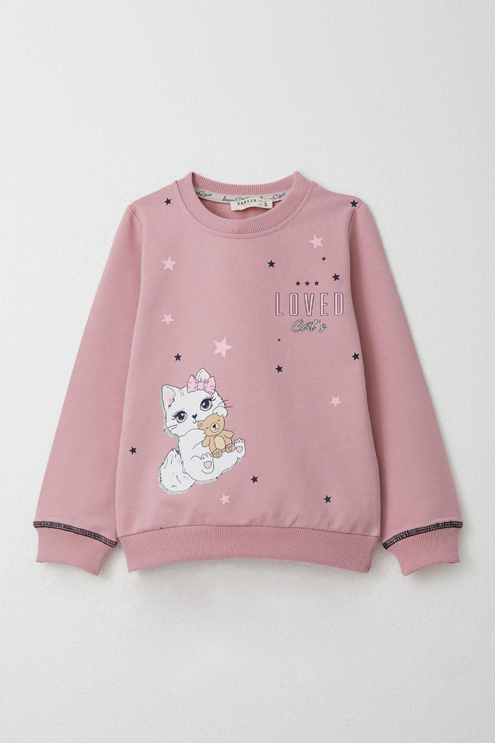 BRE Breeze Girl Child Tracksuit Cute Kitty Printed 1.5-5 Years, Pink - San Andrés Tuxtla