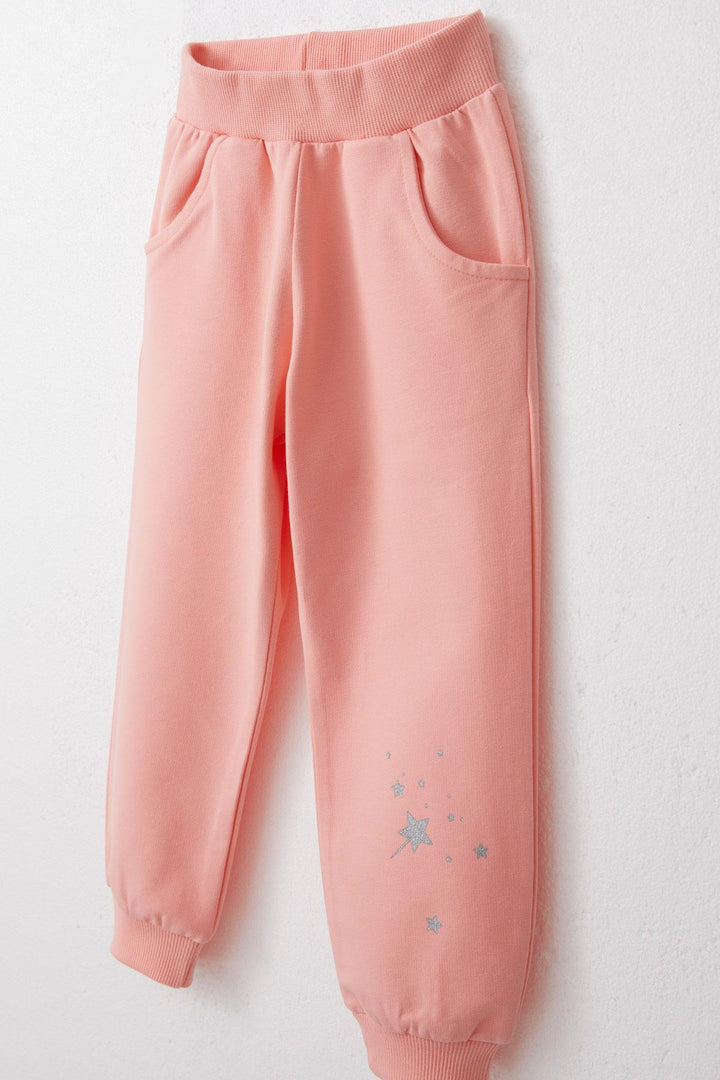 BRE Breeze Girl Child Tracksuit Cute Magician Bunny Printed 1-4 Years, Beige Melange - Newton
