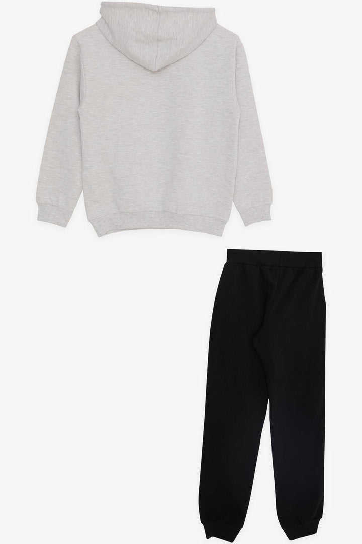 BRE Breeze Girl Child Tracksuit with Rhinestone Printed Hoodie 82 Years, Beige Melange - Culver City