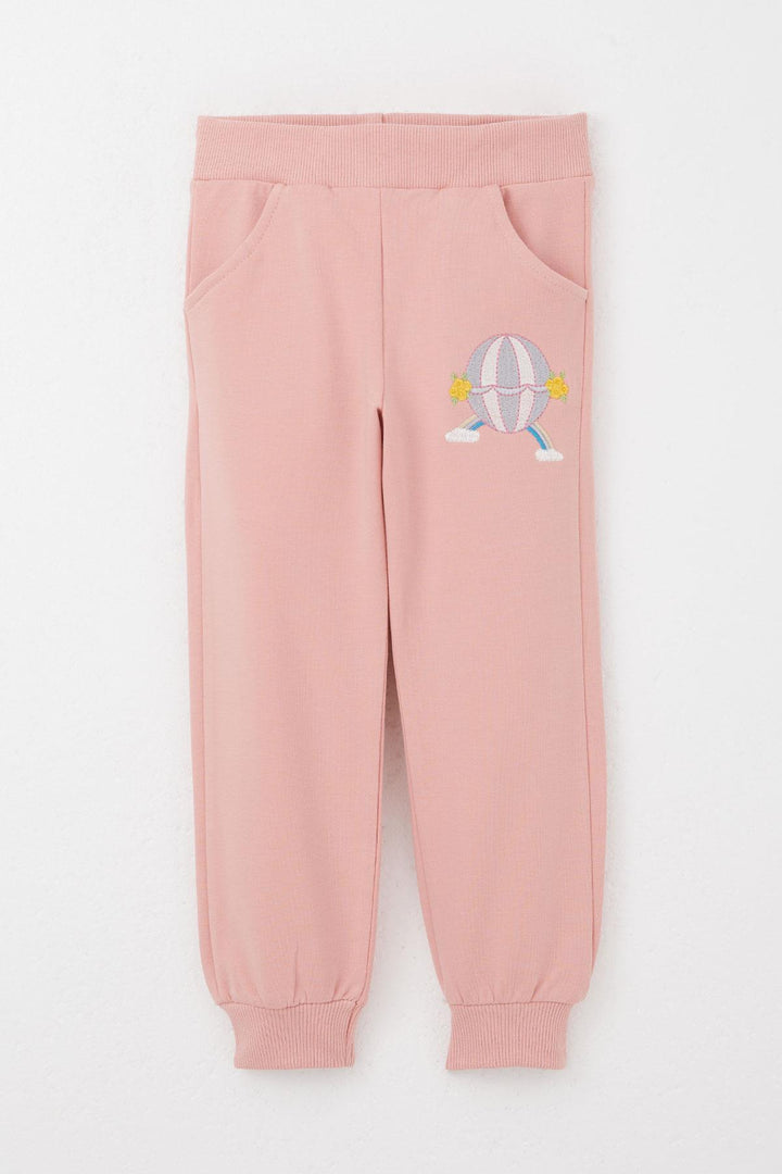 BRE Breeze Girl Child Tracksuit Flying Balloon Embroidered Teddy Bear 1.5-5 Years, Pink - Dunkerque