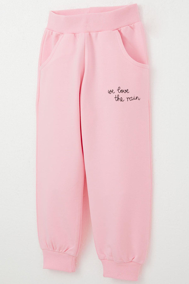 BRE Breeze Girl Child Tracksuit Rain Themed Cute Bunny Printed 1-4 Years, Ecru - Kamenicë