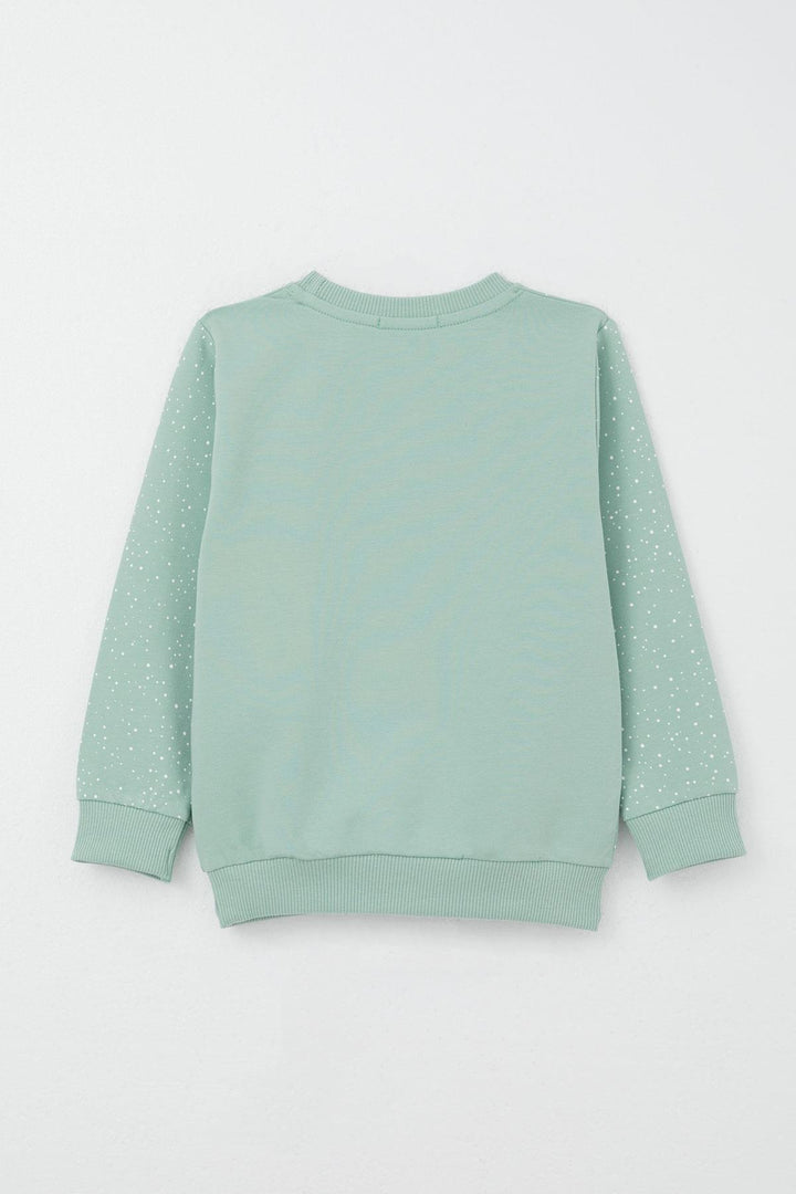 BRE Breeze Girl Child Tracksuit Printed with Heart and Star for 3-7 Years, Aqua Green - Arlington
