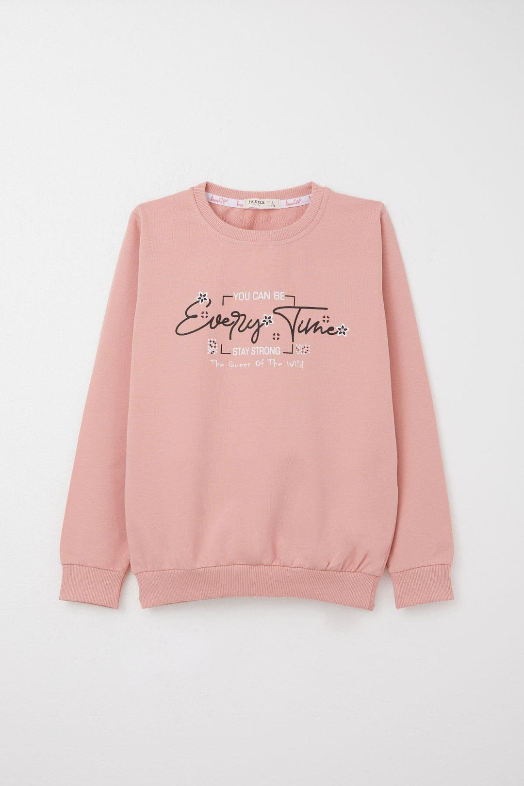 BRE Breeze Girl Child Tracksuit Printed with Flower Writing 62 Years, Rose Pink - Lochau